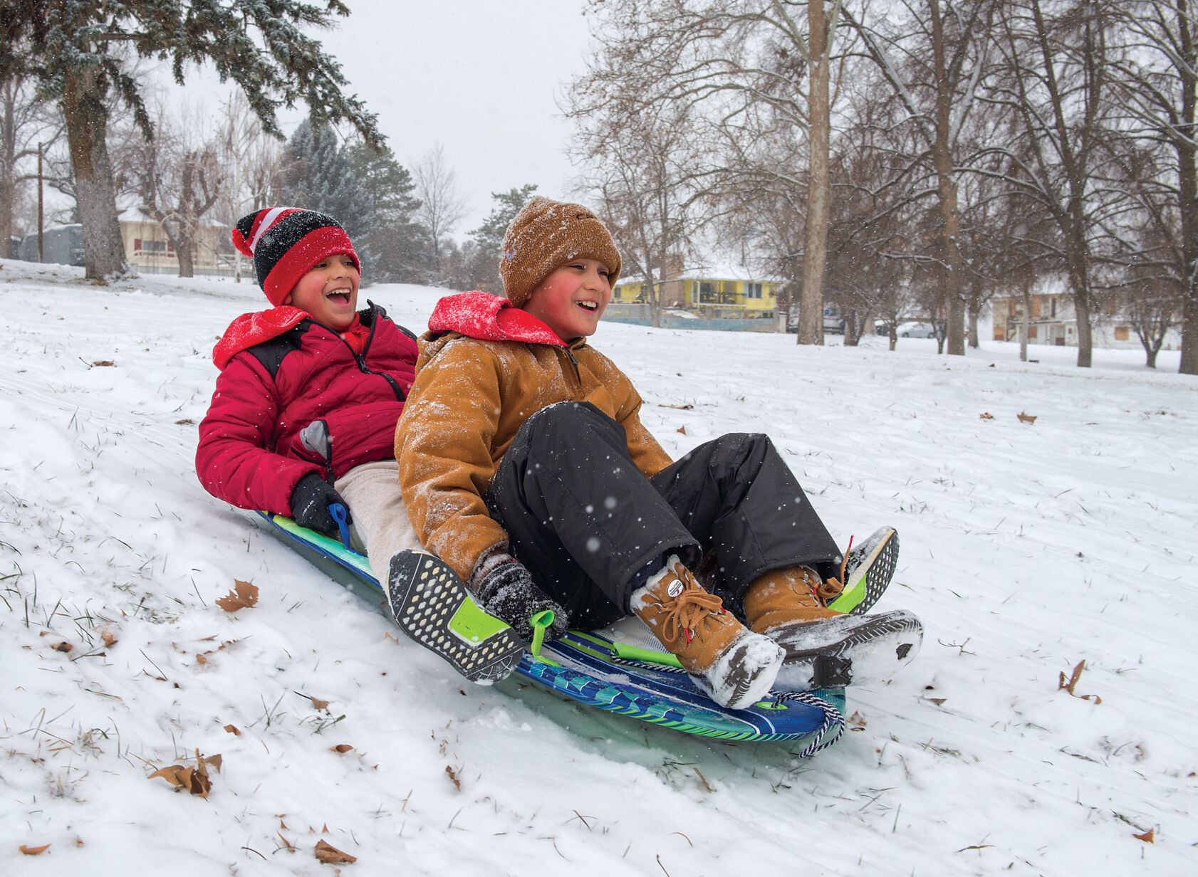 SLEDDING FRIENDS